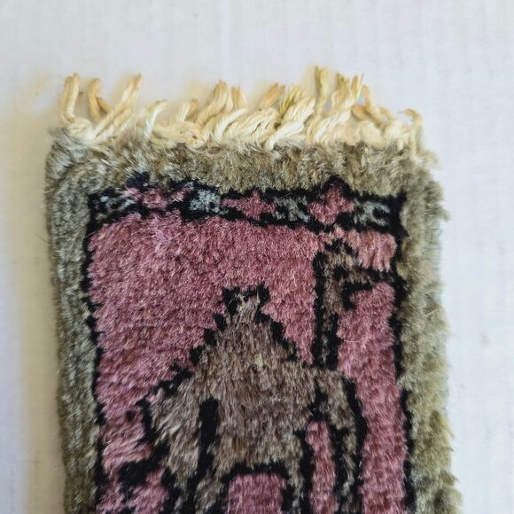 Hand Woven Camel Rug for Dollhouse Small 4 x 7" - Picture 2 of 10